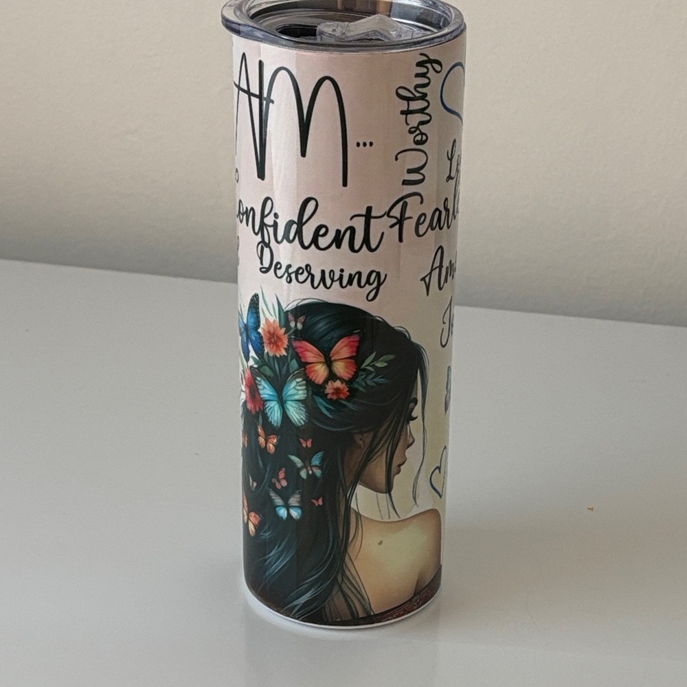 Colorful Butterfly Tumbler NIB